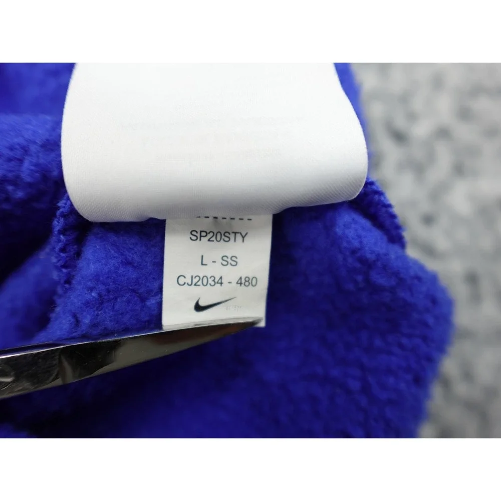 Nike‎ Sportswear Essential Cropped Hoodie Womens Large Blue CJ2034-480 Fleece